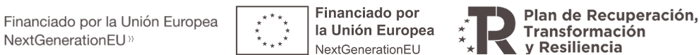 Logos de las entidades cuyo proyecto es financiado por la Unión Europea – NextGenerationEU